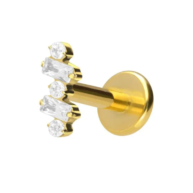 Titanium Push Pin Flat Back Stud - Unique Design