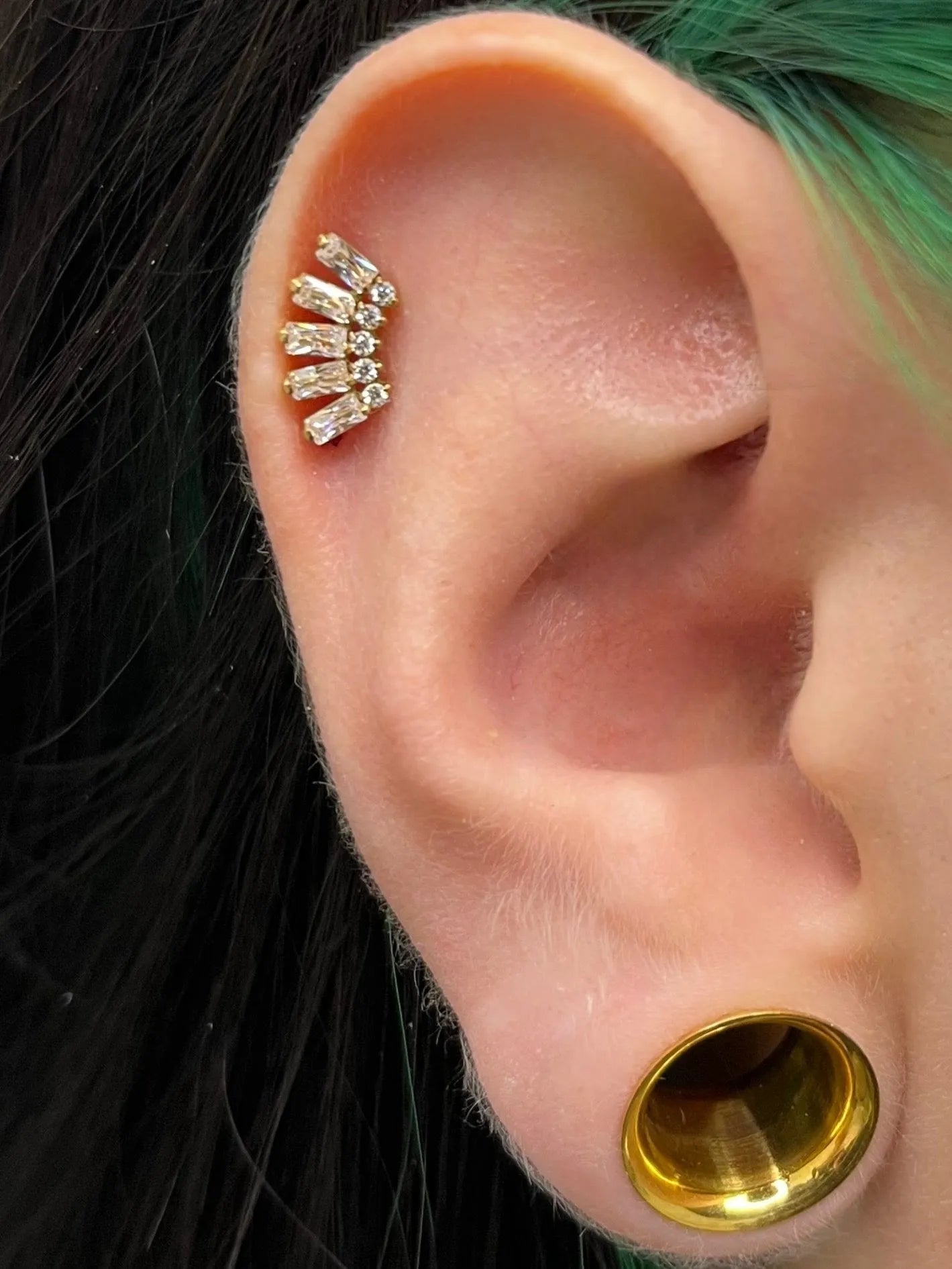 Titanium Push Pin Flat Back Stud - Cute Indian Design
