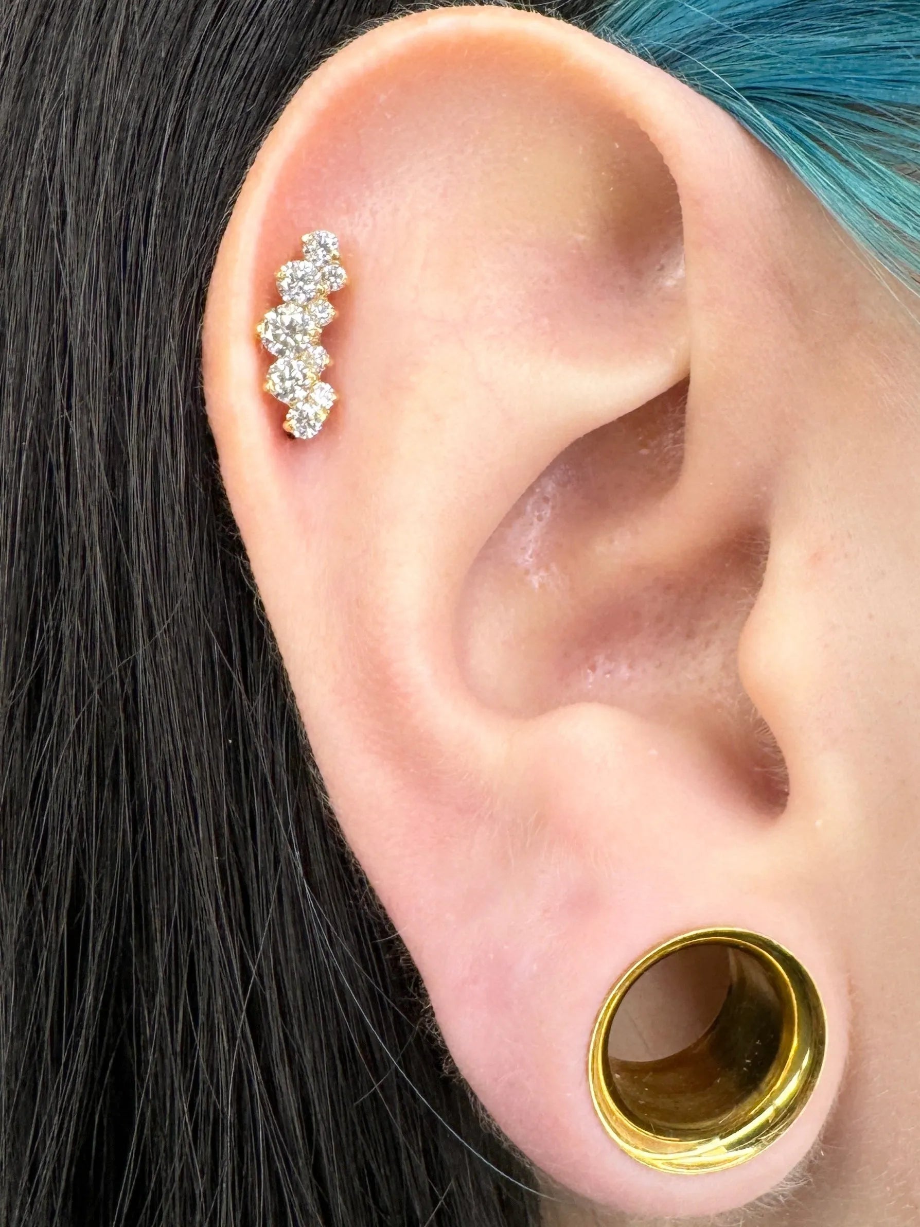 Titanium Push Pin Flat Back Stud - Extravagant Shine
