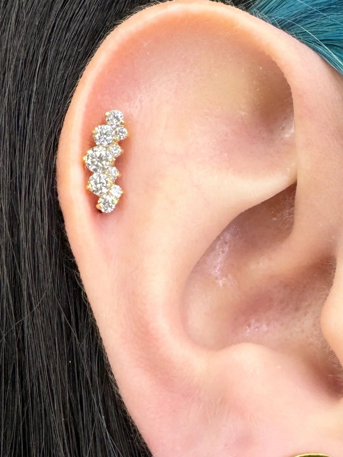 Titanium Push Pin Flat Back Stud - Extravagant Shine