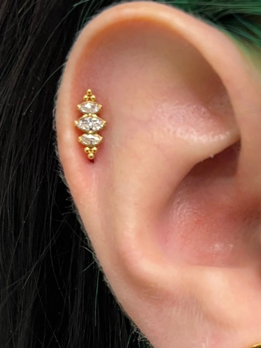 Titanium Push Pin Flat Back Stud - Beaded Beauty