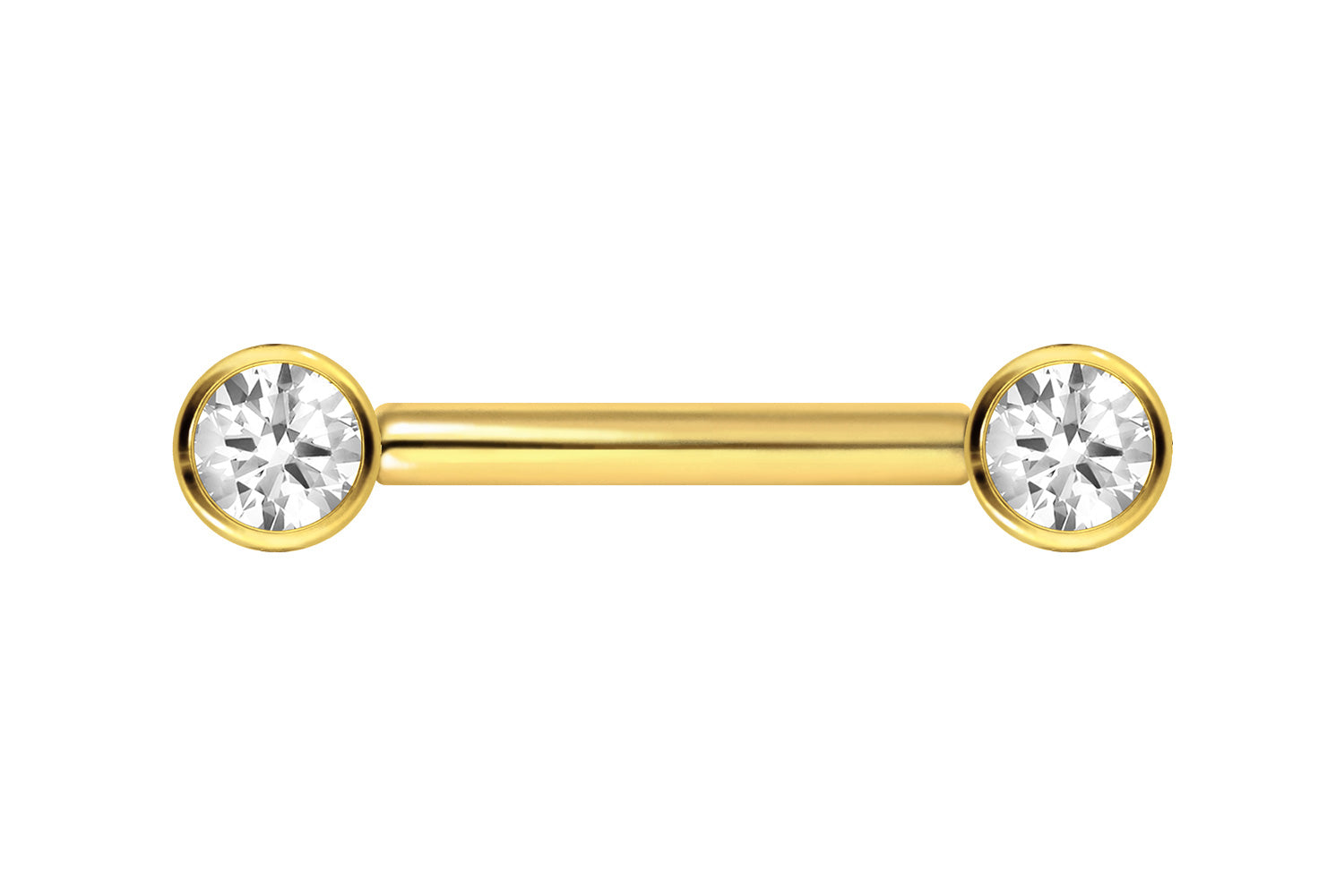 Titanium Push Pin Nipple Barbell - Dainty Crystals