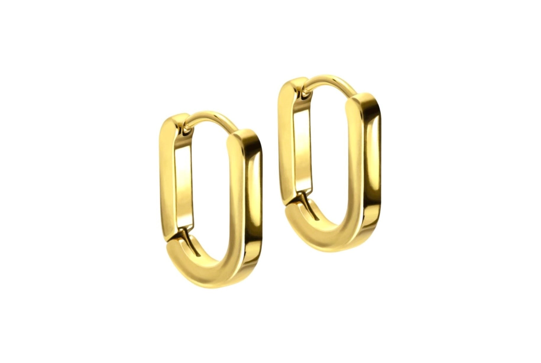 gold unique hoop earrings