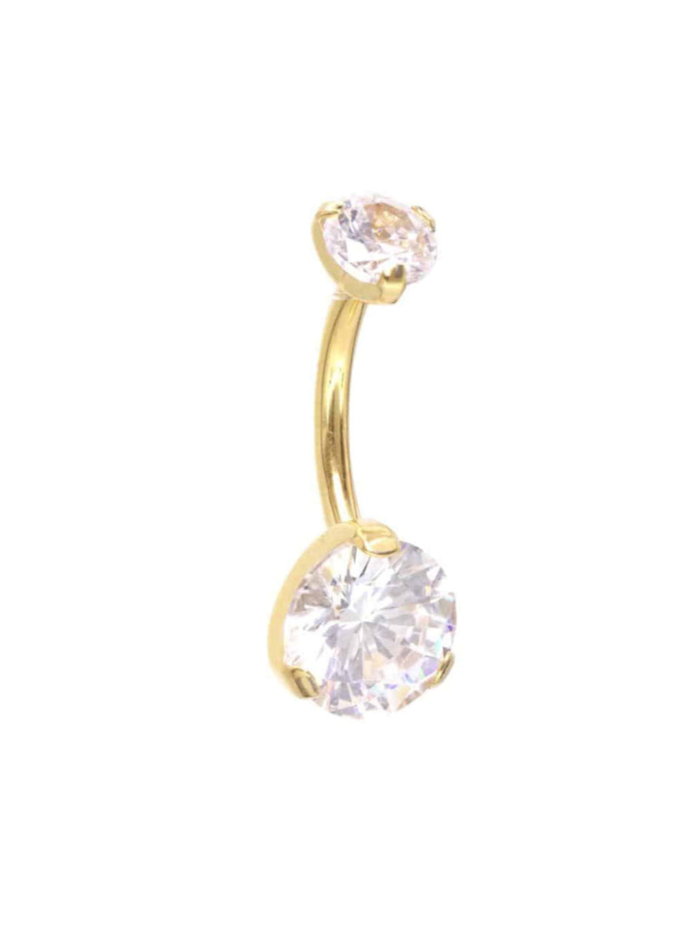 classic gold belly ring for sensitive skin