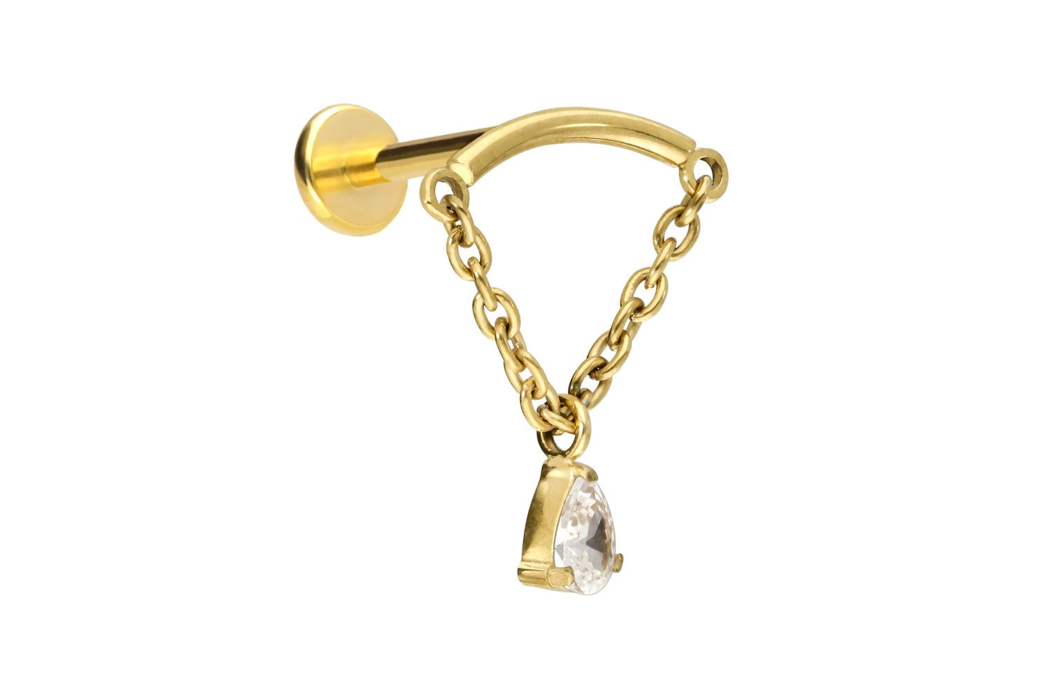 silver hidden helix jewelry with a cute floating gem