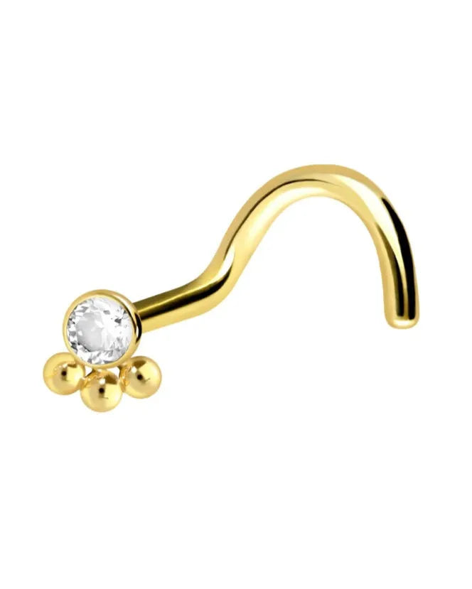 gold nose ring with a cute design