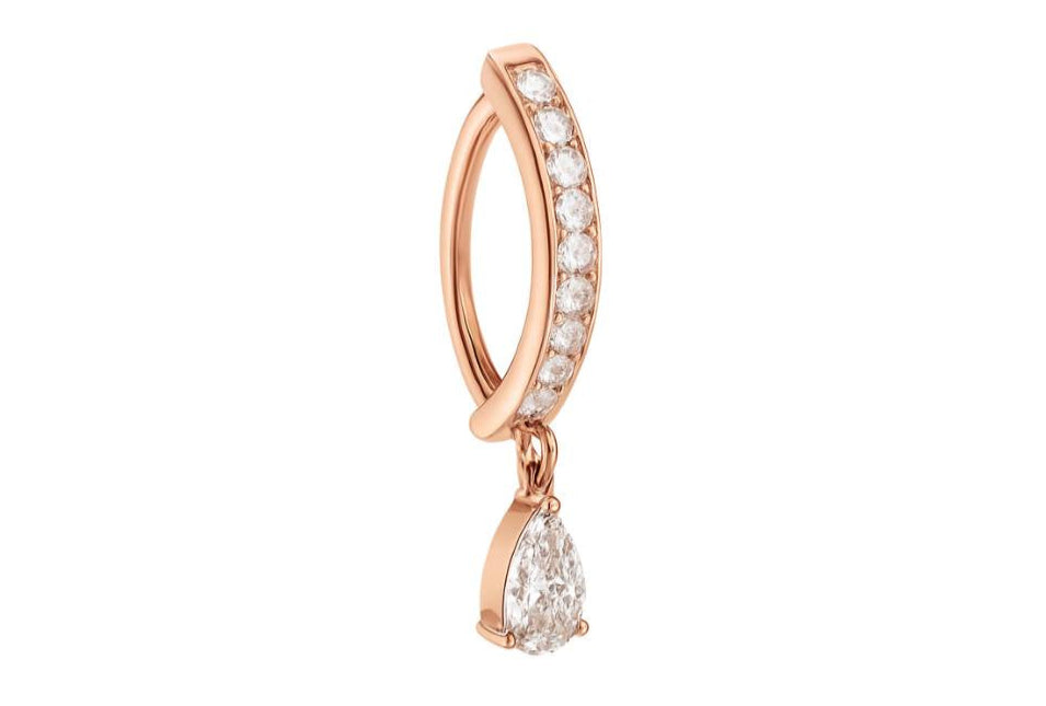 Titanium Belly Button Hoop Clicker - Dainty Dangle