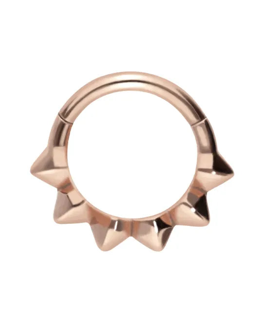 rose gold daith or septum jewelry featuring an edgy design