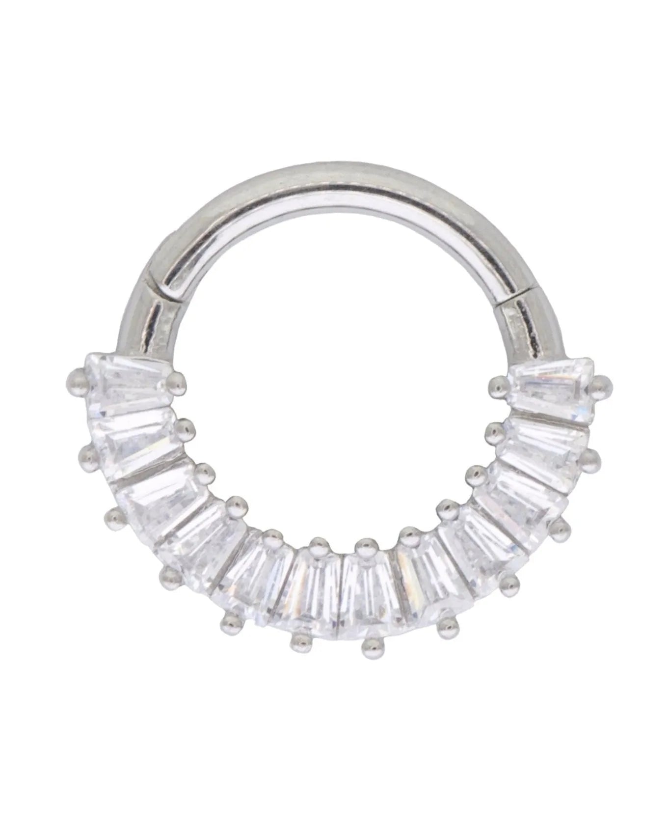 hypoallergenic daith jewelry featuring a stylish crystal design