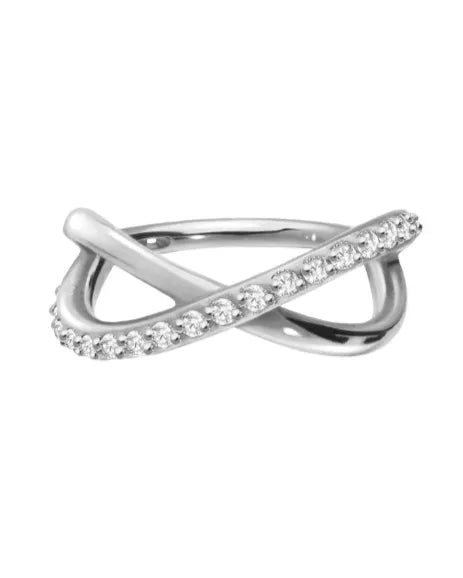 non-tarnish hoop for cartilage & conch featuring an infinity design