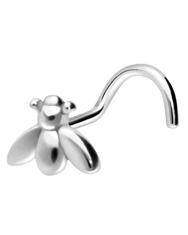 non-tarnish nose ring with a cute bee