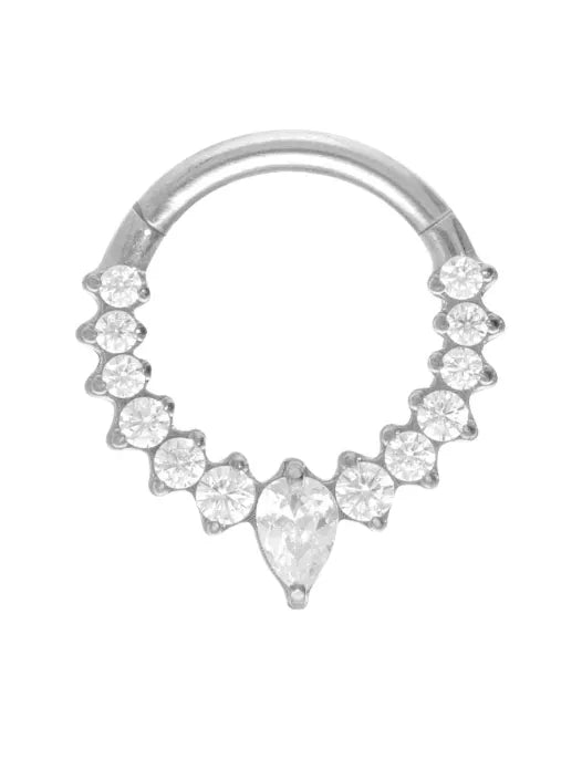 hypoallergenic daith jewelry with an elegant crystal design