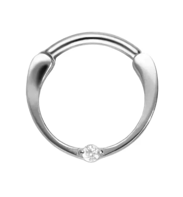 silver septum ring with a dainty & unique design