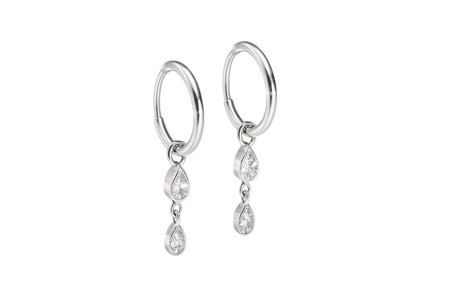 hypoallergenic hoop earrings with an elegant dangle design