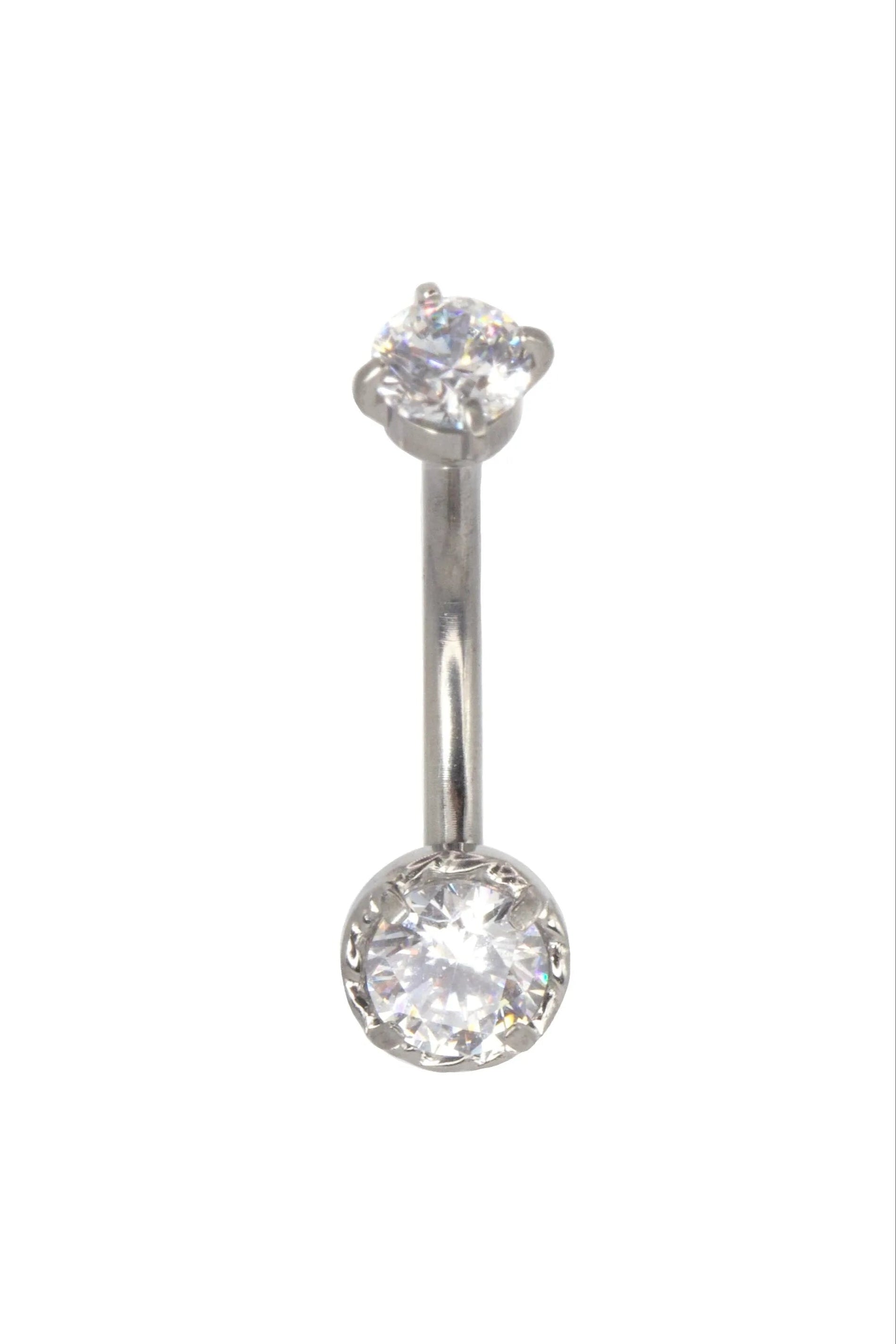 titanium rook piercing jewelry with super sparkly crystals