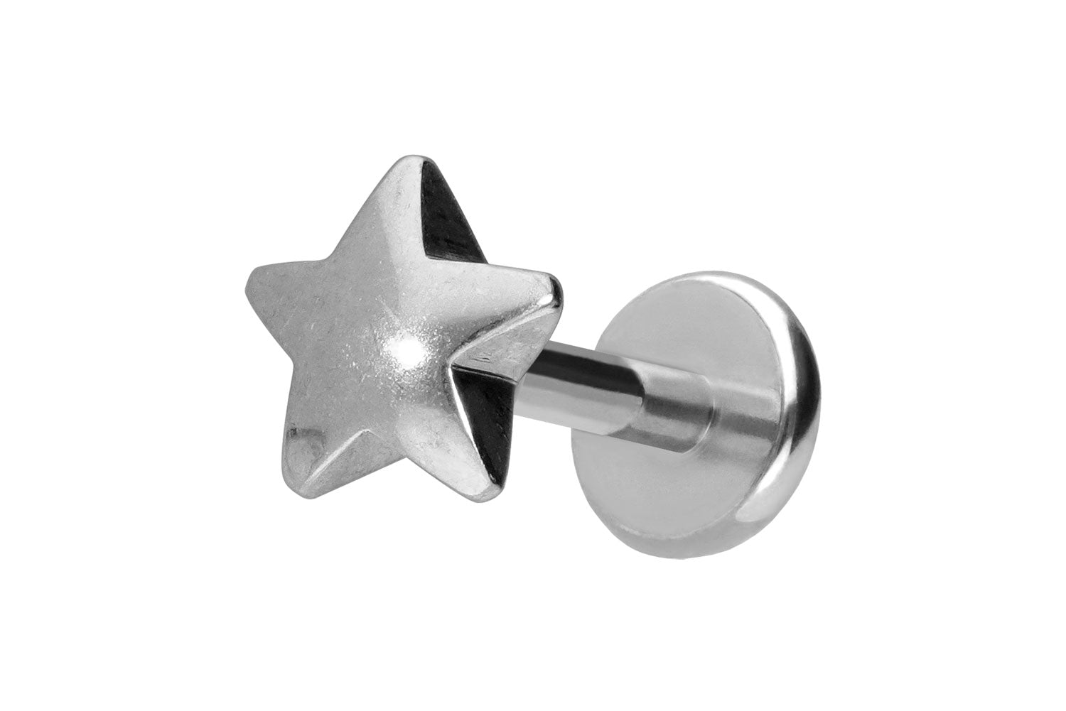 titanium cartilage earring with a cute plain star