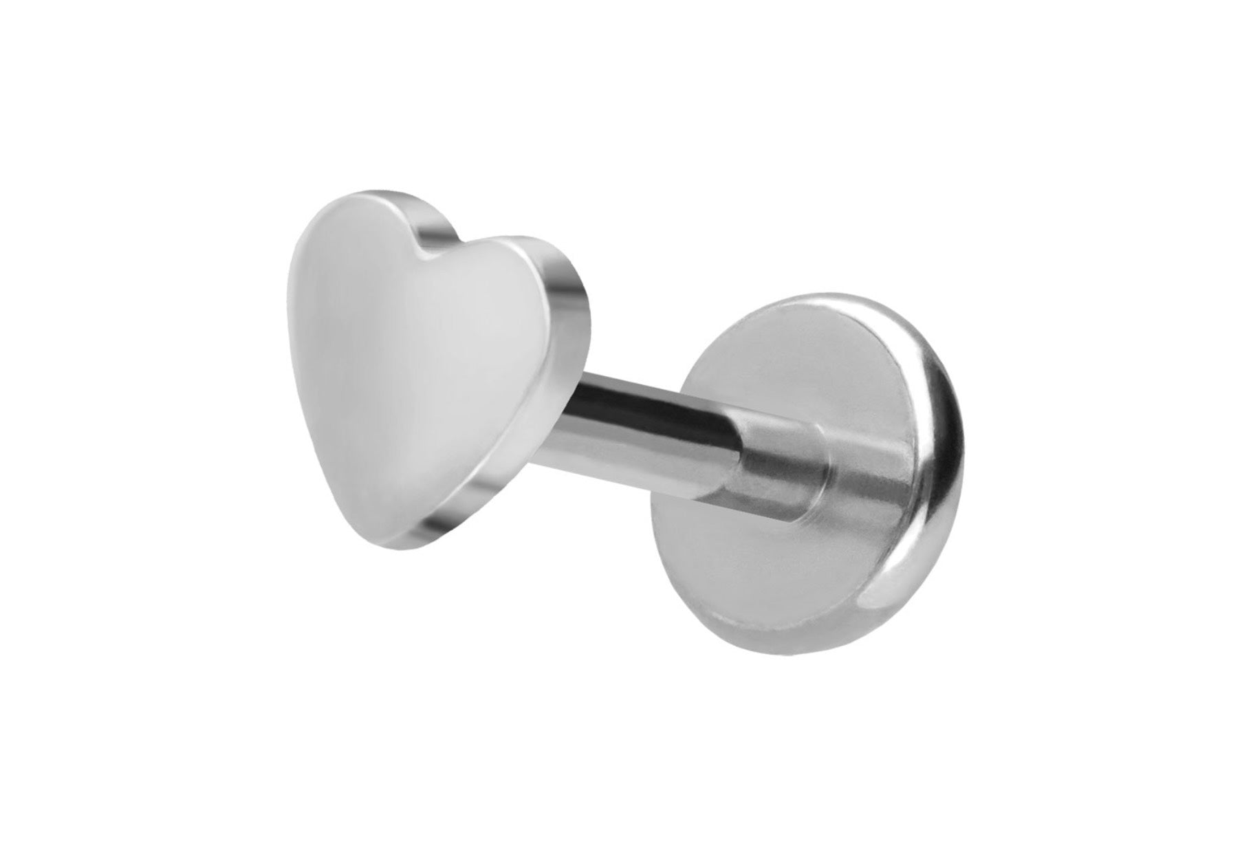 hypoallergenic flat back earring featuring a dainty heart