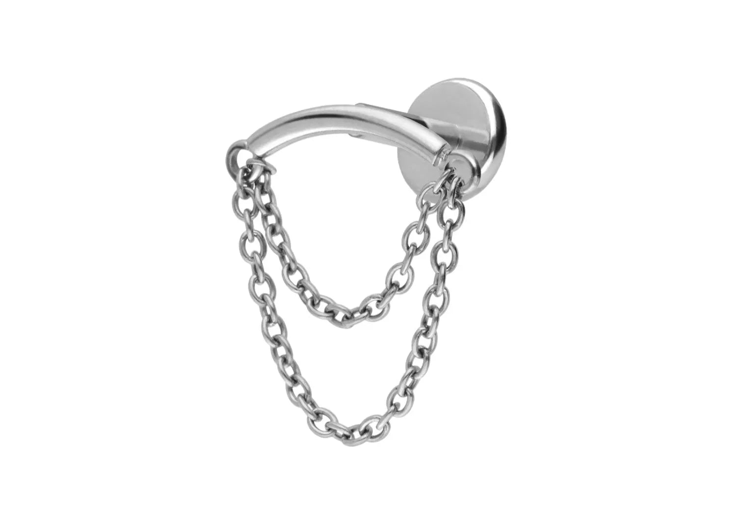 silver hidden helix jewelry with floating chains