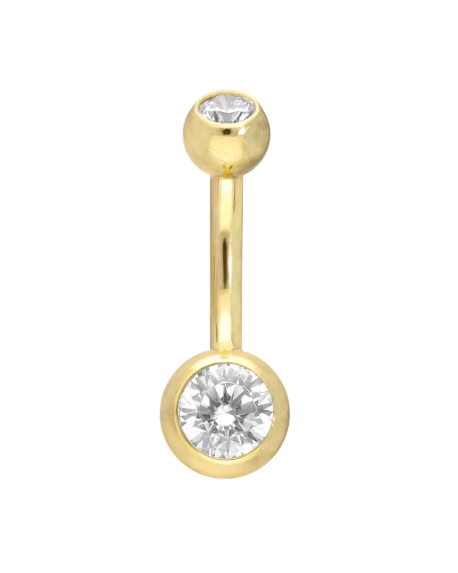 18K Gold Belly Button Ring - The Classic Mini