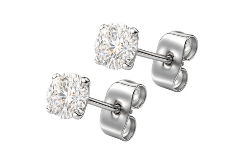 Surgical Steel Stud Earrings - Shiniest Crystal